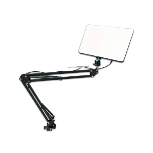 Geniric USB-Powered Adjustable LED Desk Lamp for Photography and Live Streaming with Stainless Steel Stand, Dimmable Video Conference Lighting with Variable Color Temperature (3000K-6500K), Flexible Arm, Clamps for Jewelry Shoot & Food Capture